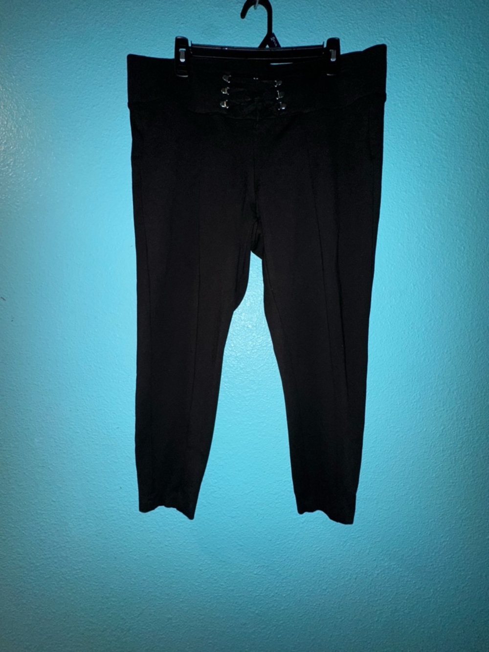 torrid Black Lace-Up Waist Ponte Pants